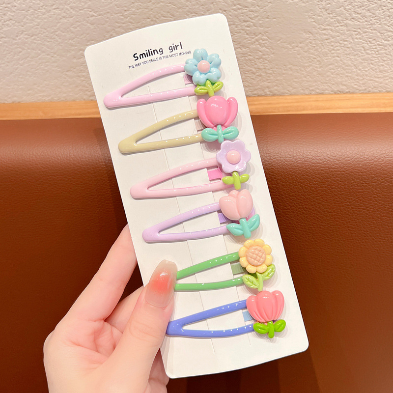 Los niños de dibujos animados horquilla lindo bebé pelo roto BB clip tocado de la niña Cabeza trasera horquilla Bangs clip lateral accesorios para el cabello