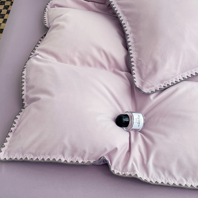 2024 nuevo conjunto de cuatro piezas de cama AB doble colcha de colcha de color sólido de una sola pieza dormitorio de estudiantes sábanas individuales de tres piezas