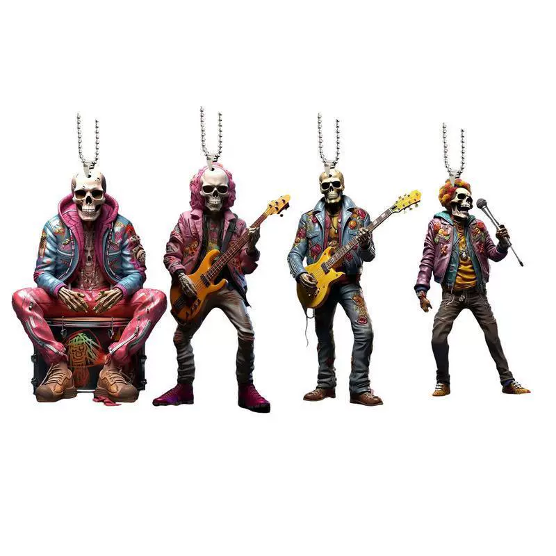 Панк pendant Acrylic flat skull statue Halloween skull scary decoration suitable for behind the desk