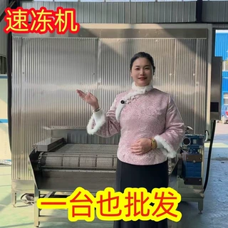厂家批发平板速冻机 熟虾玉米窝头 杂粮包单冻机  连续式隧道速冻