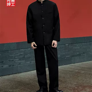 2026年春季新款结婚礼服立领中年商务男士升级款新中式中山装