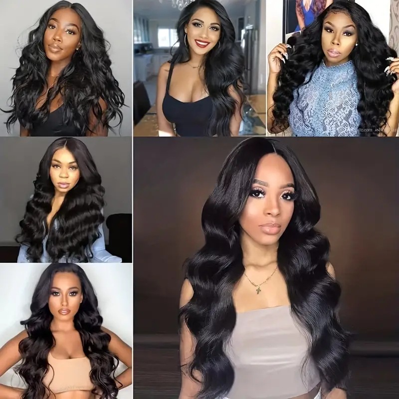 Parrucca alla moda con capelli lunghi, ondulati e ricci, in stile europeo/americano, extension di capelli sintetici, copricapo africano in pizzo._voghion.com