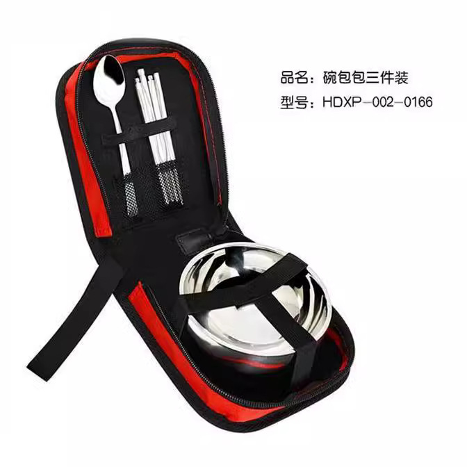 Promotional Gift Portable Tableware Chopsticks Spoon Stainless Steel Set Tableware Travel/Student Tableware