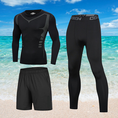 Cross-border large size fat swimsuit suit, men's split full-body long-sleeved pants, sun-protection, quick-drying, warmth, snorkeling, jellyfish diving