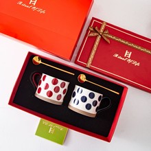 日式陶瓷杯复古马克杯高级感结婚水杯礼盒礼物伴手礼创意情侣杯子