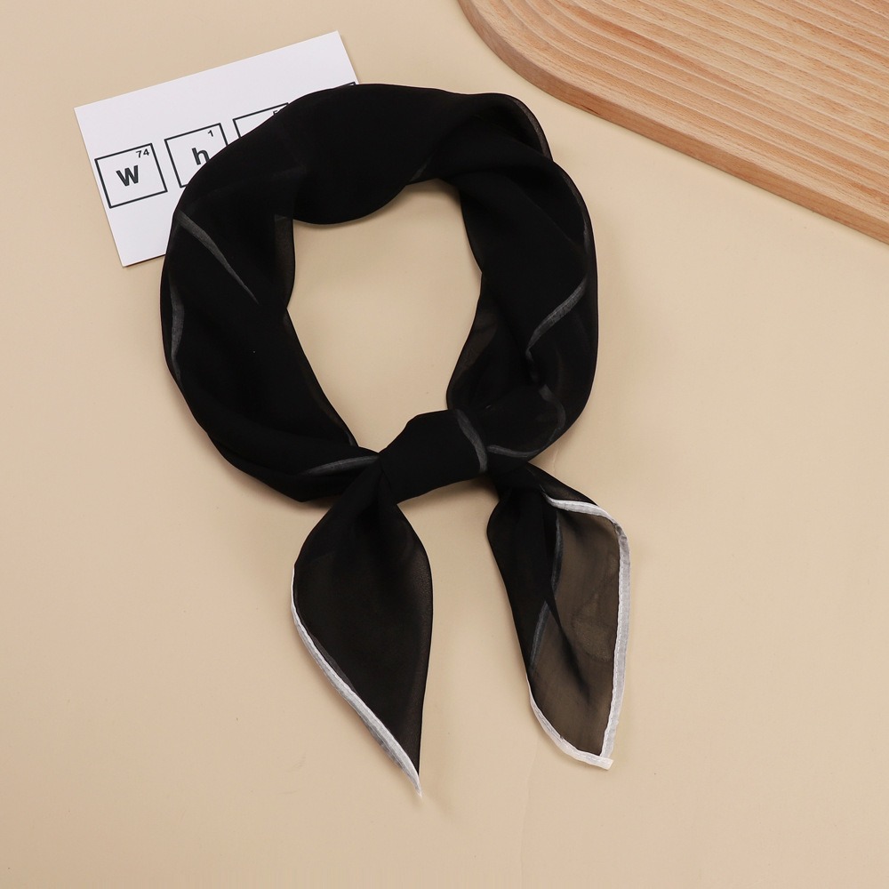 50g Weight Silk Scarf Classification Holiday, Street Occasion Moire Yarn Material Solid Color Pattern Spring&Summer Season Women's Gender Simple Style Style Women's Simple Style Solid Color Moire Yarn Silk Scarf 16