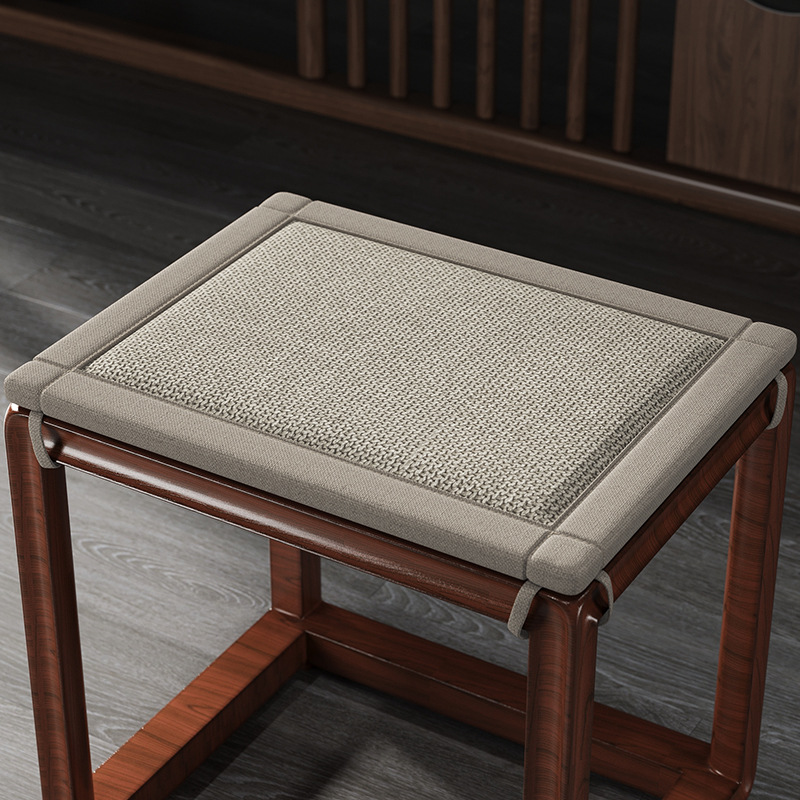 Cojín de madera china, cojín de cuerda gruesa, cojín de esponja, cojín de silla de madera roja, cojín de silla de mesa de té de nuevo estilo chino