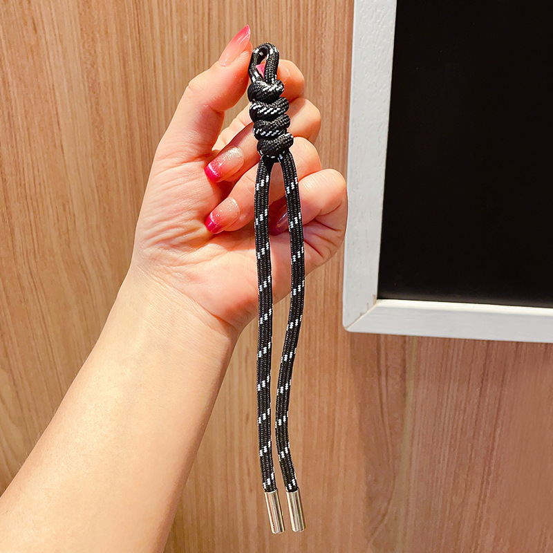 カラーins潮手編みロープiu系キーホルダーネット赤バッグストラップdiyアイデア結びロープ|undefined