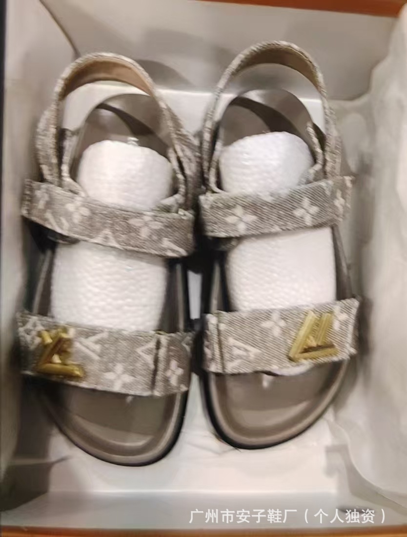 2024 nueva Europa, América, Oriente Medio, Nigeria, Singapur, Camboya, hebilla de cinturón de metal, velcro, zapatillas planas