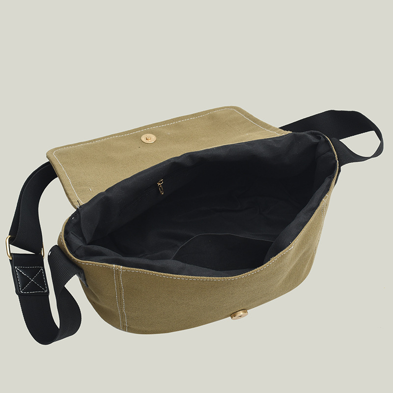 Diseño de nicho bolsa de lona de la vendimia MEDIADOS DE-antiguo bolso de mensajero de cercanías hombro bolsa de cuero suave bolsa de las axilas