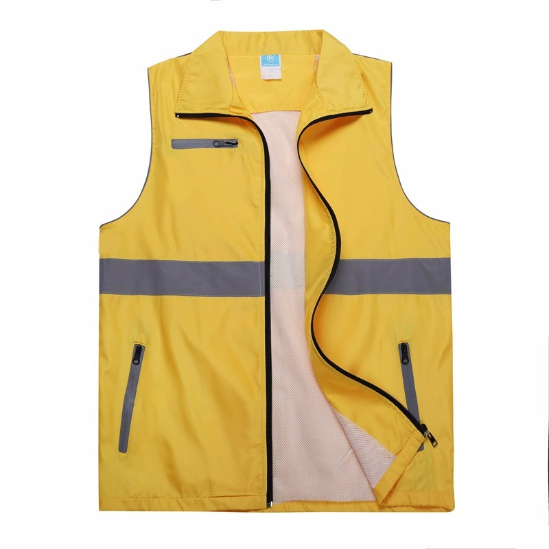 Волонтер жилет Печать логотипа рекламная кампания Коммунальный жилет композитный модный светоотражающий жилет Печать