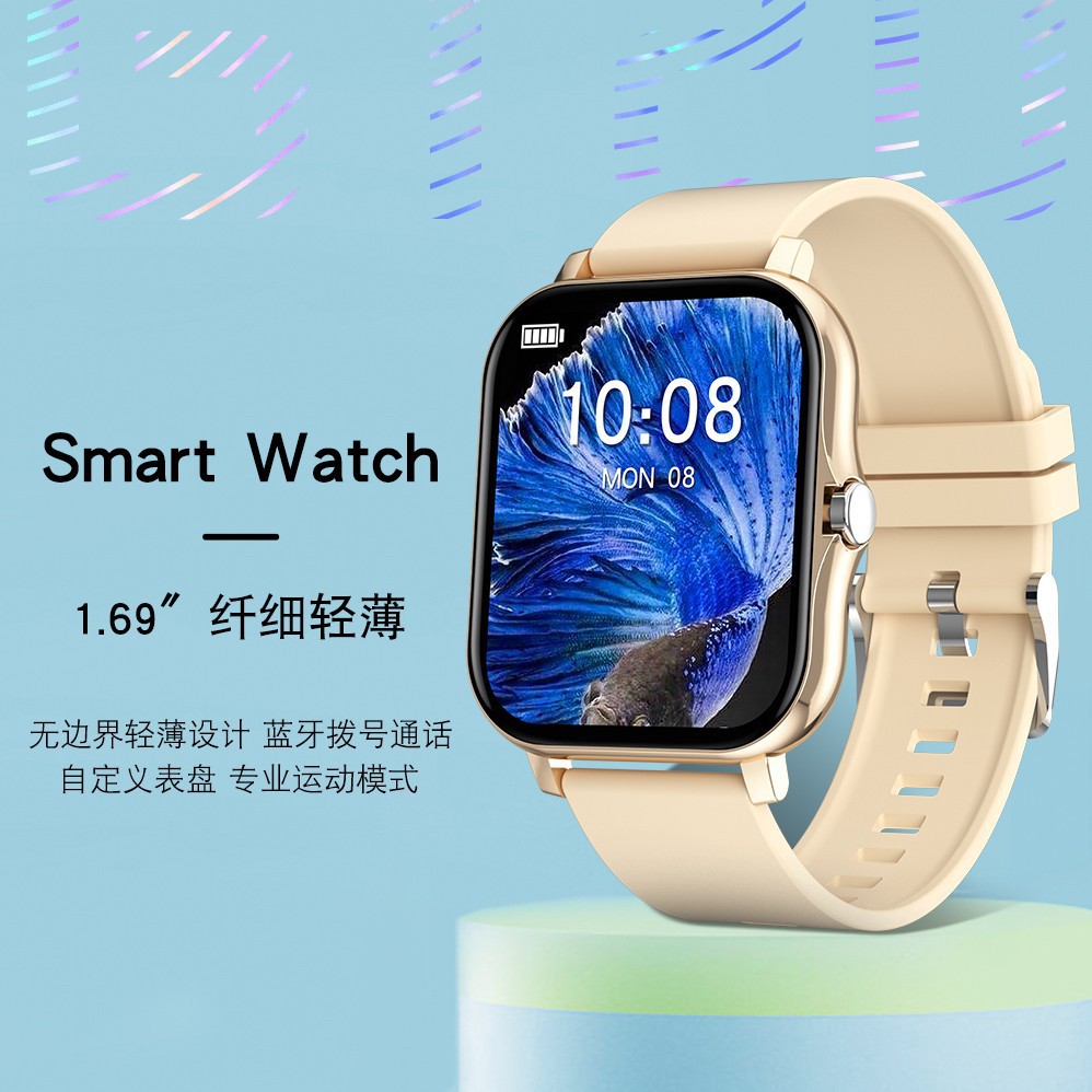 GT20 reloj inteligente Bluetooth llamada música 1,83 pantalla táctil completa Spaceman reloj monitoreo de salud