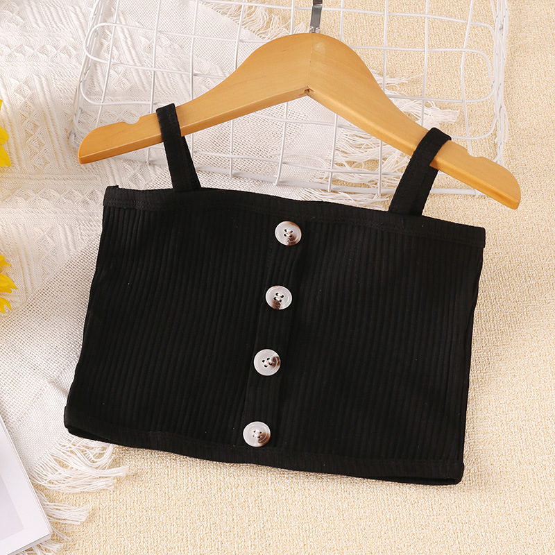 Mädchen Set 2024 Sommer Neue Modische Sling Top Gestreiften Shorts Kinderkleidung_voghion.com