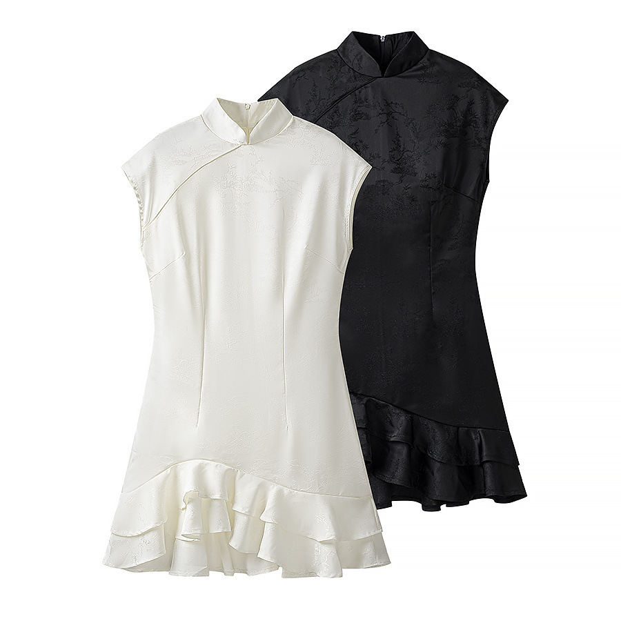 TAOP & ZA mujer verano 2026 nuevo vestido corto de cintura china