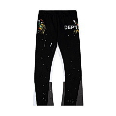 Orden exterior galería Departamento pintado a mano Splash-tinta costura cordón retro High Street casual sweatpants ligeramente estirar pantalones largos para hombres