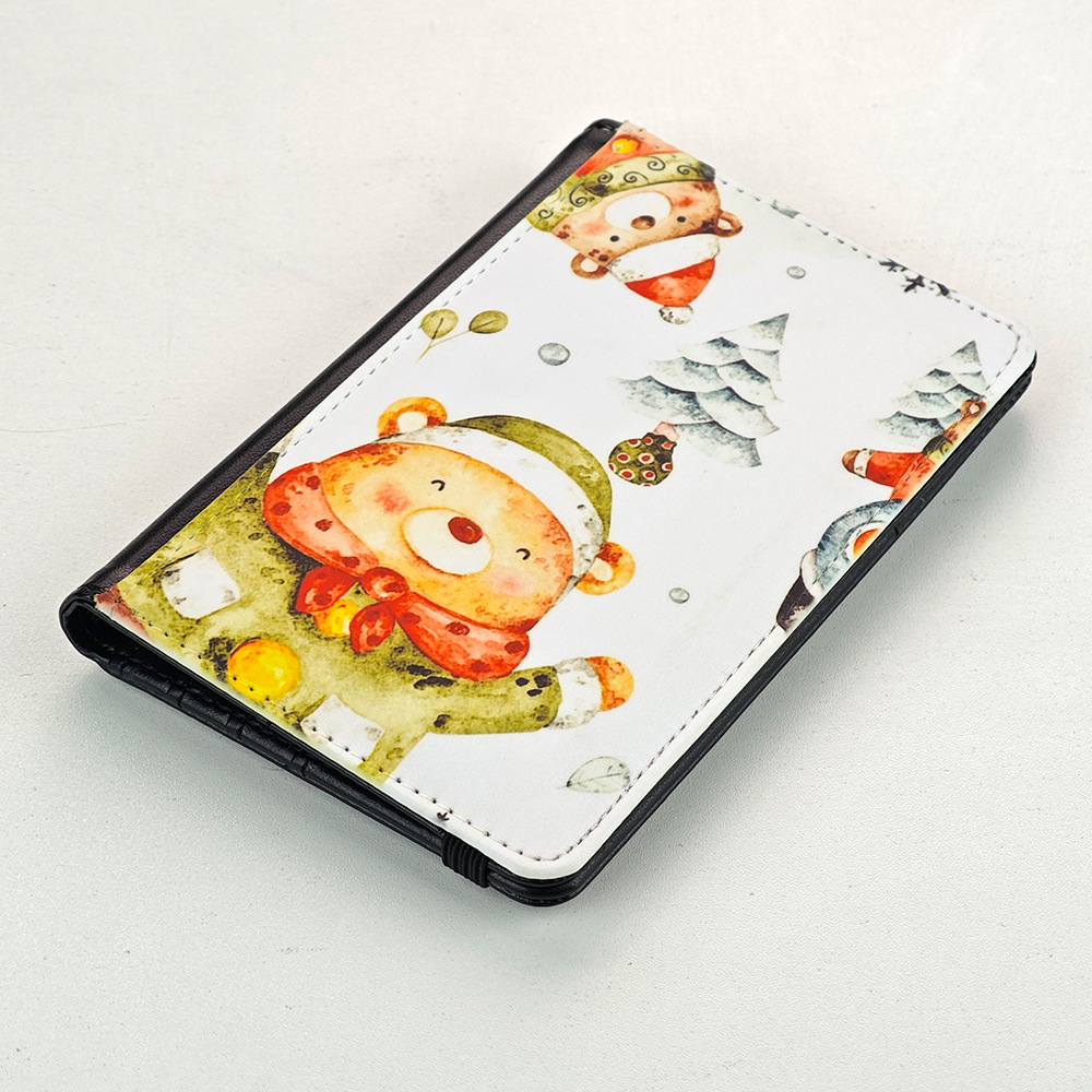 Nuevos productos transfronterizos tarjetas de cuero de transferencia térmica pu cuero multi-tarjeta bolsa de tarjetas unisex al por mayor