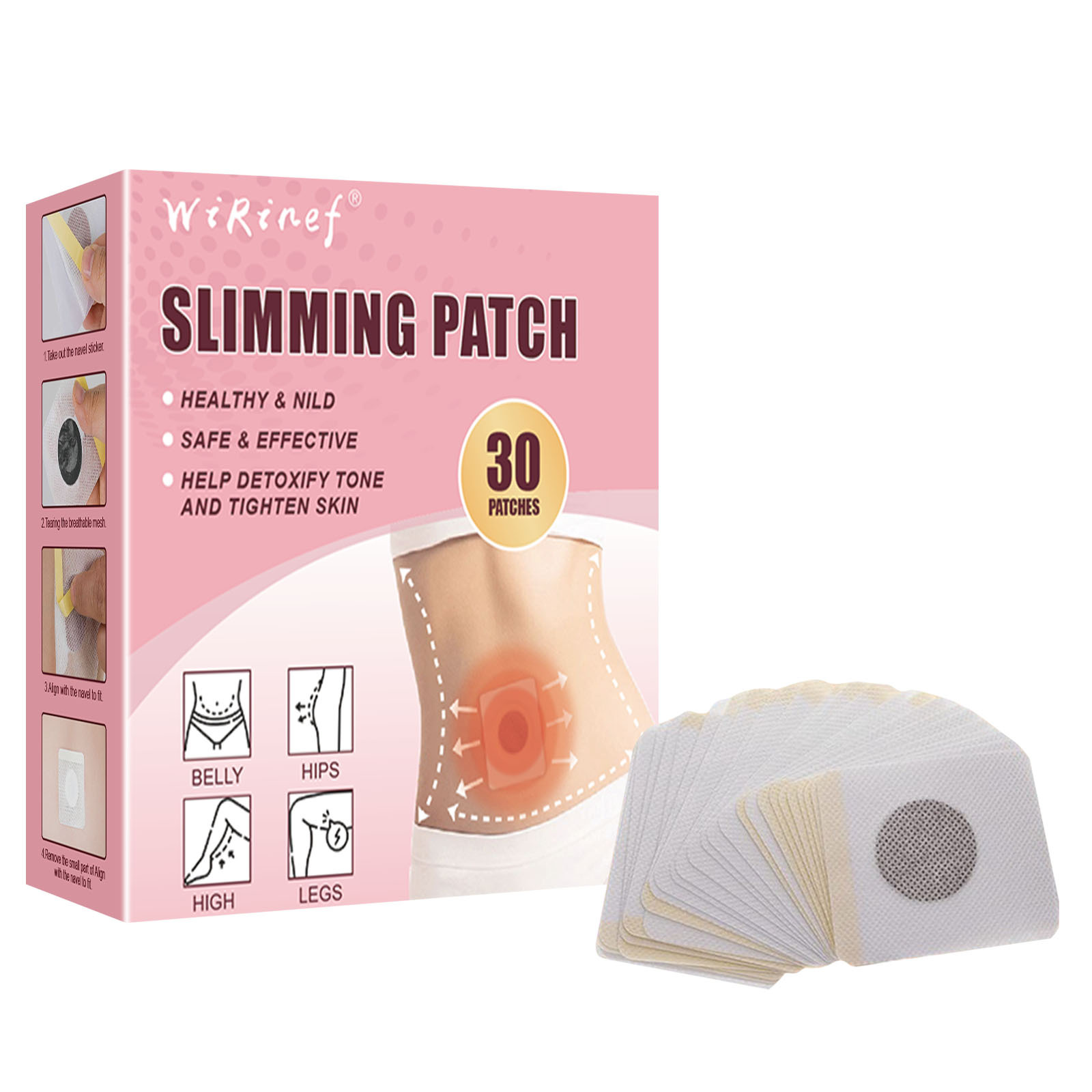 Parches adelgazantes para el ombligo WiRinef – 30 unidades, venta caliente transfronteriza