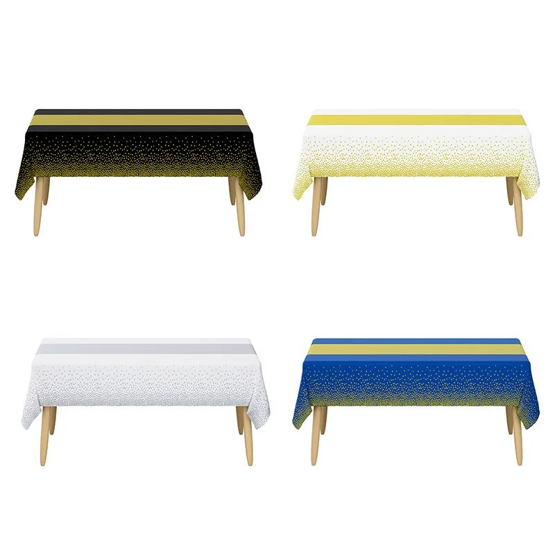 Disposable tablecloth PEVA cross -border birthday party restaurant wedding dot table flag table cloth plastic rectangular table cloth