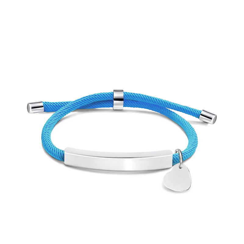 Basic Classic Style Geometric Customization Laser Engraving 201 Stainless Steel Rope Cord String String Bracelets Wholesale display picture 10