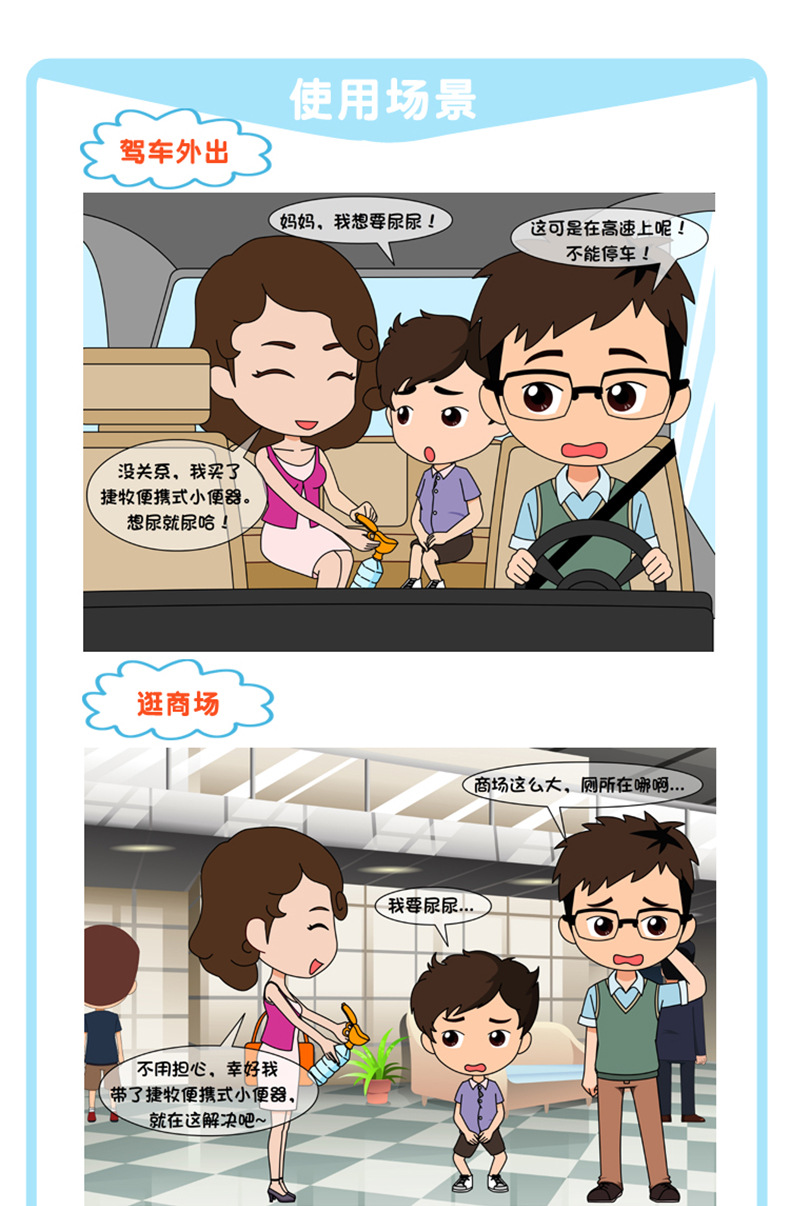 Car PP urinal unisex high-speed traffic jam emergency Side children elderly urinal travel artifact