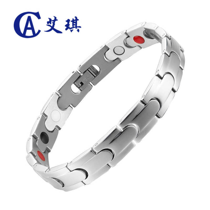 Spot Wholesale Titanium Steel Bracelet Magnetic Therapy Titanium Steel Bracelet Magnet Negative Ion Titanium Steel Bracelet Non-Fading High-End