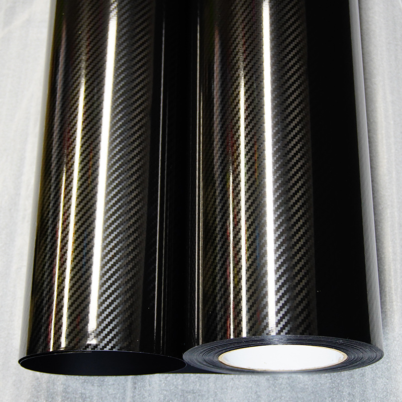 Película de fibra de carbono 5D automóvil de fibra de carbono vinilo adhesivo cuerpo adhesivo película de decoración interior adhesivo directo fábrica