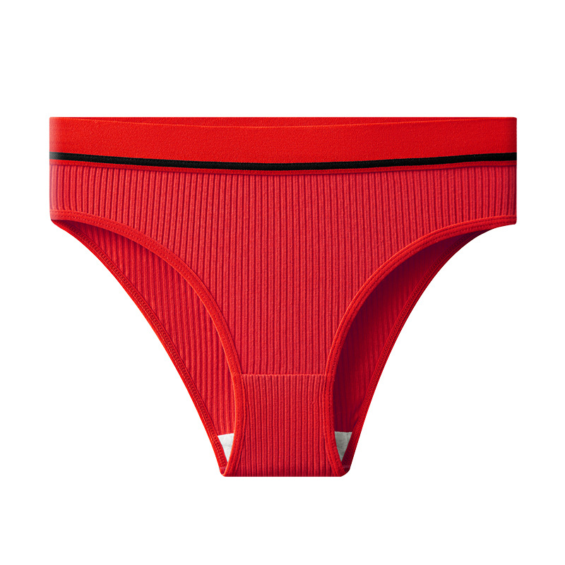 Ropa interior transfronteriza, calzoncillos deportivos para niñas de algodón puro, ropa interior de mujer de todo fósforo de moda de color sólido, cómoda y agradable para la piel sexy