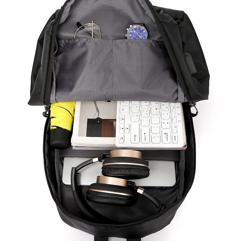 Nuevas mochilas de estudiantes de poliéster transfronterizas, mochila de estudiantes coreanos, mochila simple para hombres, bolsas de ocio de viaje