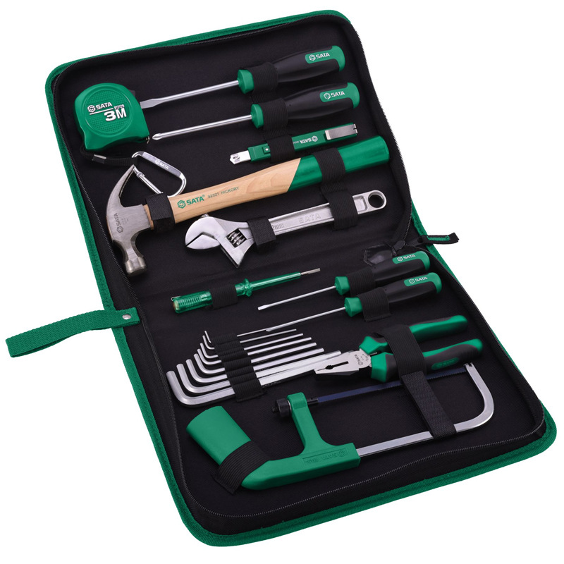 世达04110工具组套家用电工基本维修工具组合套装工具包19件