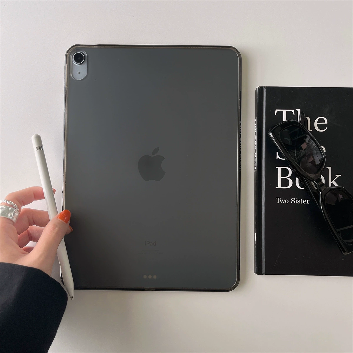 Подходит для iPadPro11 защитная крышка акрил 2024 13-дюймовый Air6/5 ощущение кожи 10.2 против падения твёрдый корпус