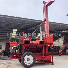 铲车人工上料玉米脱粒机高炮提升装车32马力背负式自动上料脱粒机