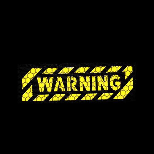 Reflective English WINNING WARNING Night Identification Badge Armband Velcro Morale Badge Patch Backpack Sticker