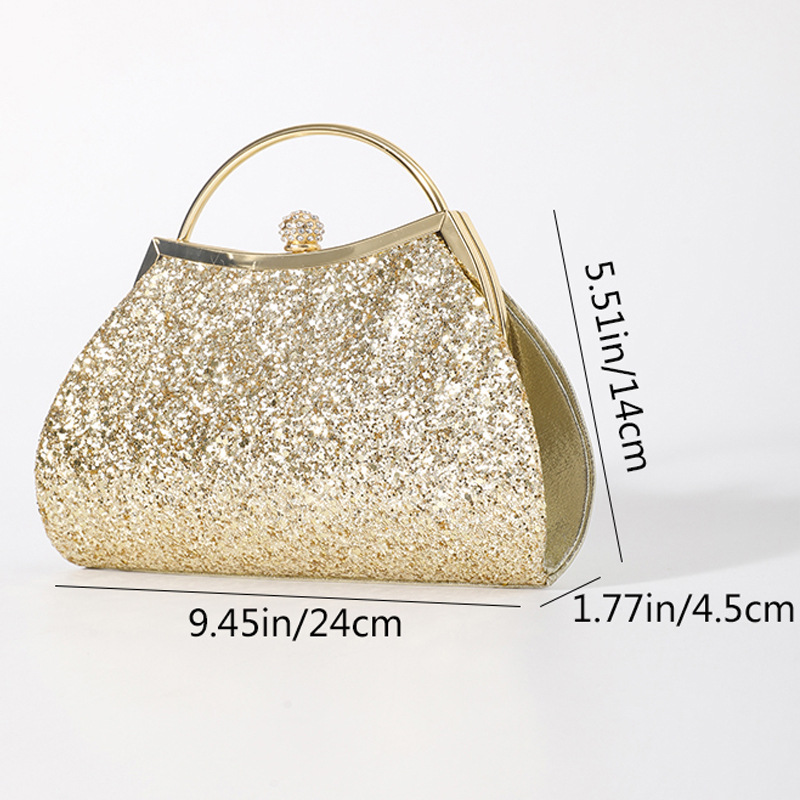 Women's Sparkling Diamond Crown Evening Clutch Bag Wedding Gift_voghion.com