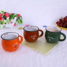 简约ins风陶瓷杯咖啡杯广告马克杯 表情马克杯 印制订logo礼品牛