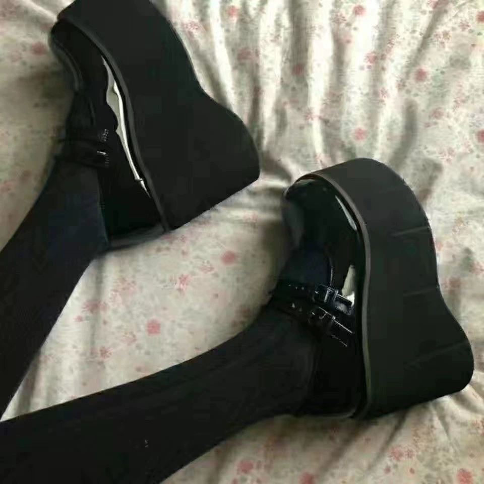 Европа и Соединенные Штаты трансграничная Внешняя торговля в темном готском стиле Harajuku Y2K горячая девушка панк кексы на толстой подошве JK Mary Jane обувь