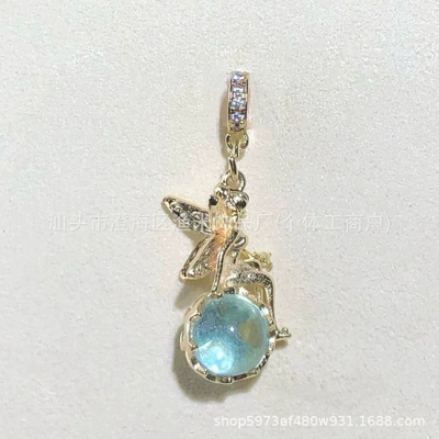 Chain Bracelet Necklace with Chinese – Zərgərlik ara hissələri - golden-blue-elf-goddess