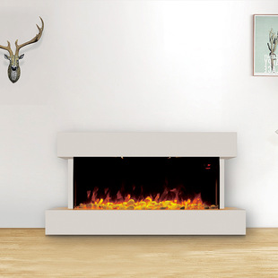 Cross-Border Electric Fireplace Simulated Flame Fast Heating Energy-Saving Household Heater Wood Stone Crystal Decorative Fireplace