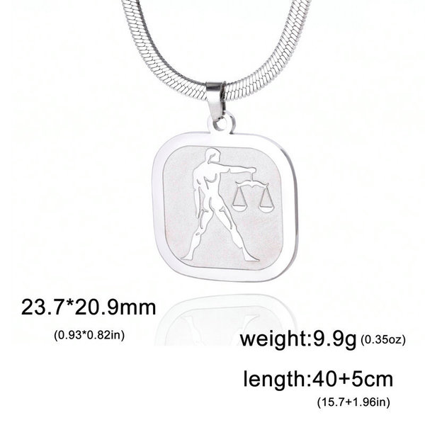 Retro matte square pendant