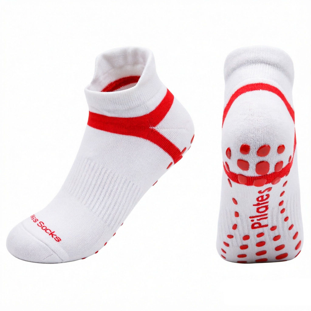 [Artículo de alta demanda] Calcetines de yoga antideslizantes para entrenamiento de Pilates en estudio profesional, de tela de rizo peinado, para hombres y mujeres image 15