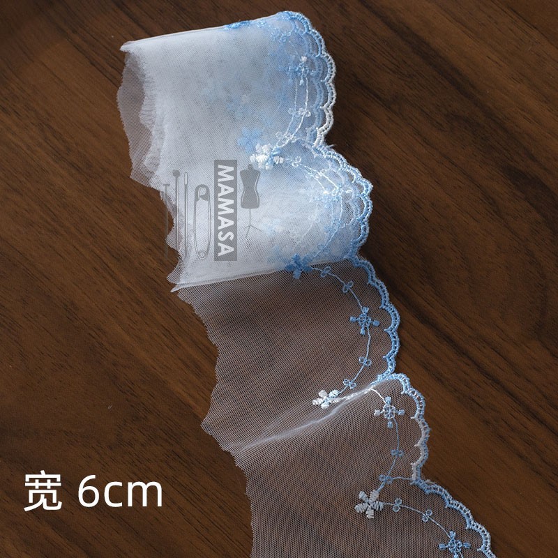 Dopamina sueño bordado de color hilo de malla encaje DIY hecha a mano lolita ropa tela accesorios para el cabello al por mayor