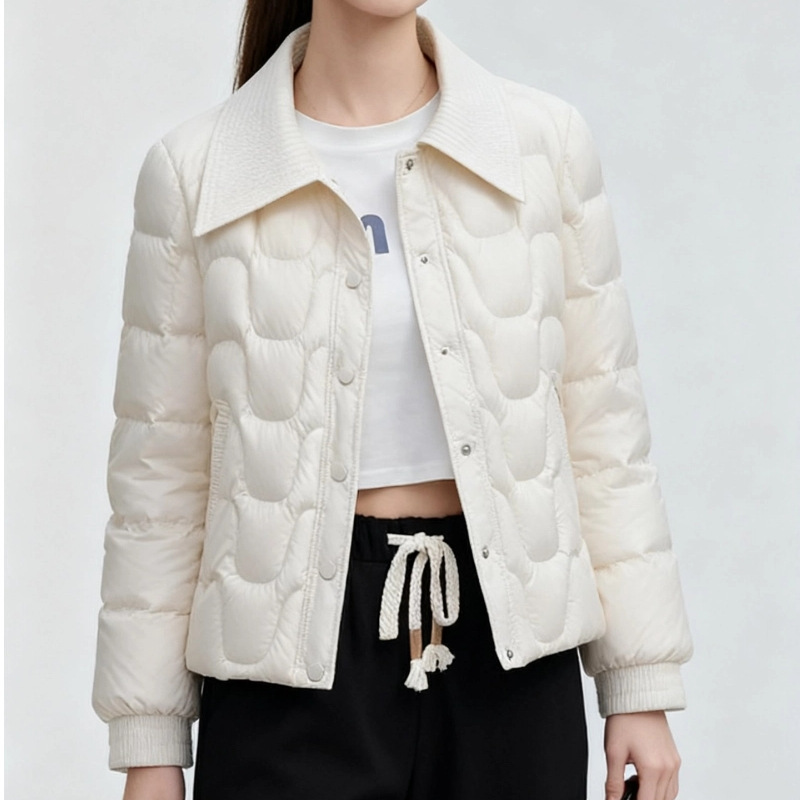 Tweed Style Lightweight down Jacket for Women Winter 2025 New Style Classy Short White Duck down Jacket for Small People Tweed Style Lightweight down Jacket for Women Winter 2025 New Style Classy Short White Duck down Jacket for Small People