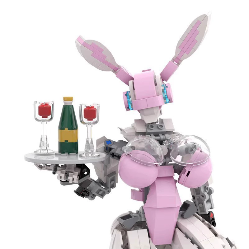 MOC совместим со строительным блоком Ledao Rabbit Girl Angel Mujin Maternal Mecha Movement Warrior Girl Robot Toys.