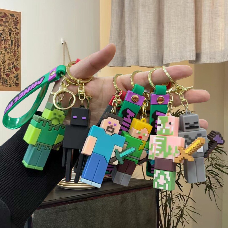 New Large-Sized Minecraft Keychain Car Accessories Student Gifts Bag Charms Wholesale Products New Large-Sized Minecraft Keychain Car Accessories Student Gifts Bag Charms Wholesale Products