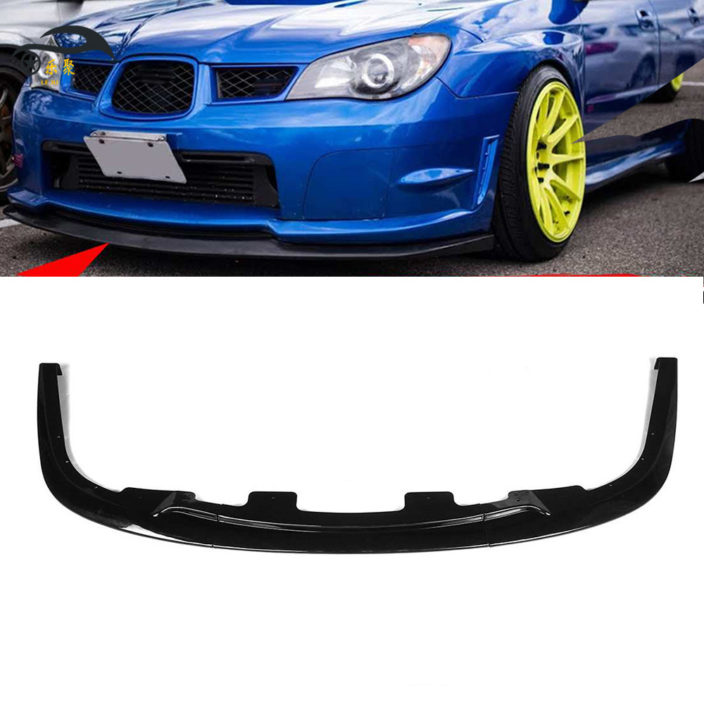 Esquina de labio frontal negro brillante transfronteriza adecuada para 06-07 Toyota Subaru Sti pala delantera piezas de modificación de tres etapas