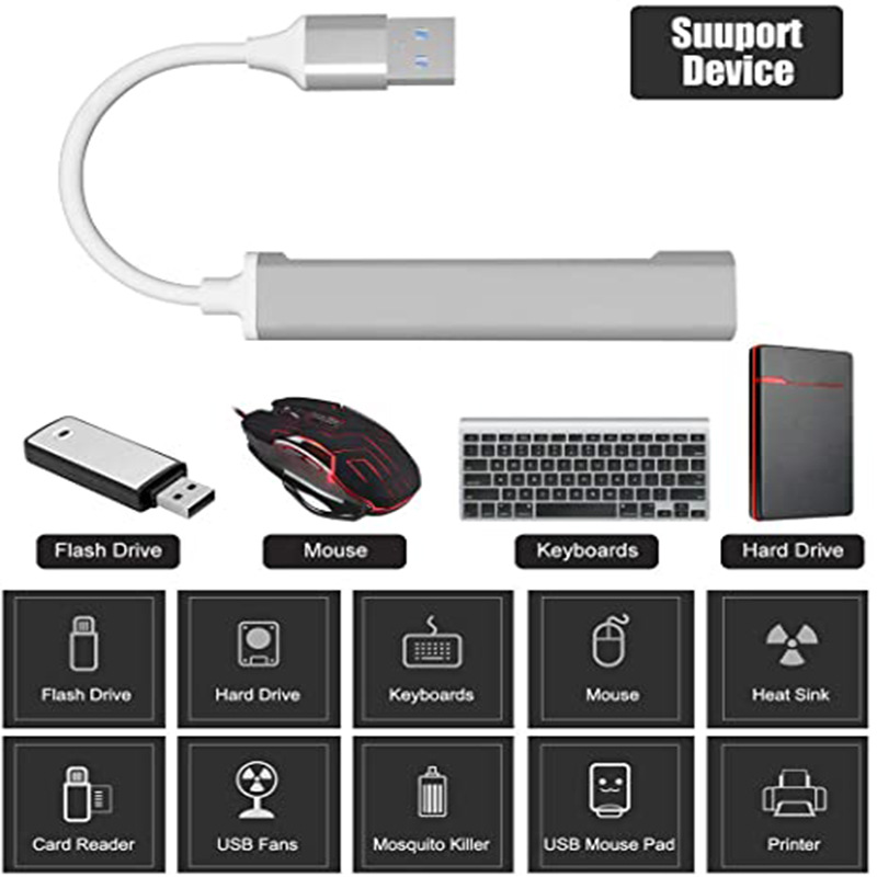USB C to USB 3.0 Hub 4-in-1 Multi-Port Adapter MacBook Docking Station