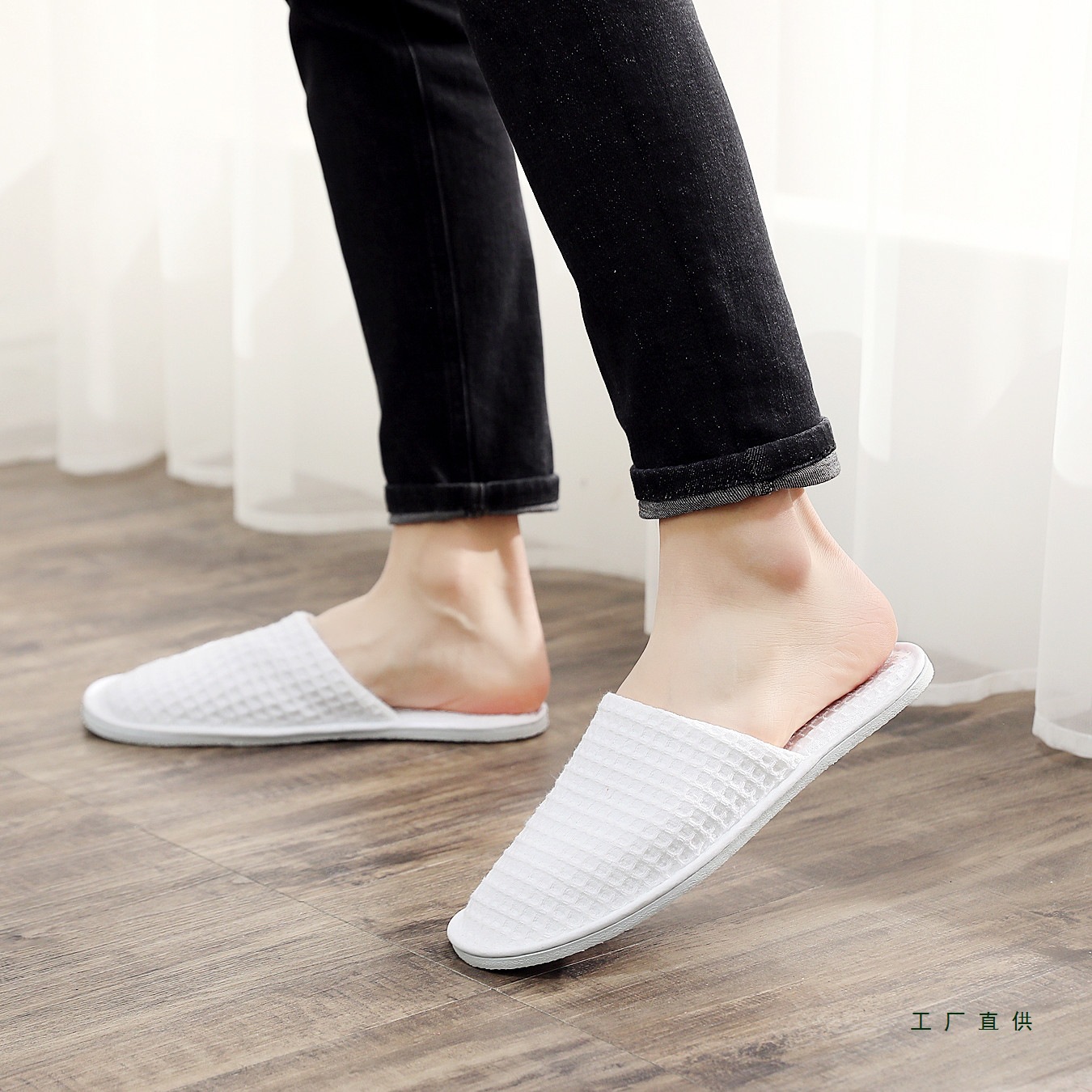 10 pares de pantuflas desechables, pantuflas de hospitalidad, casa de familia, hotel, viaje, hombres y mujeres portátiles, suela gruesa, primavera y verano