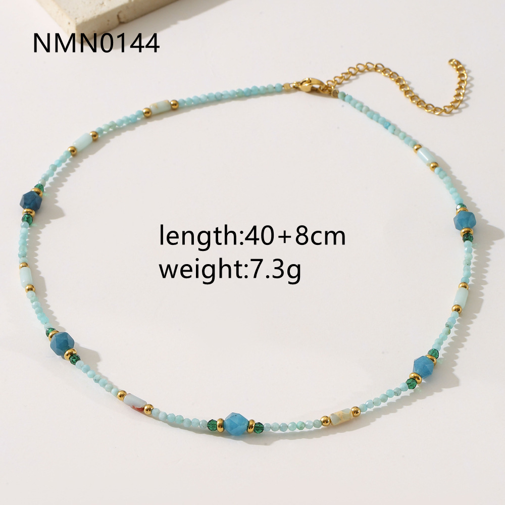 Simple Style Geometric Beaded Plating 18K Gold Plated Women's Necklace display picture 5