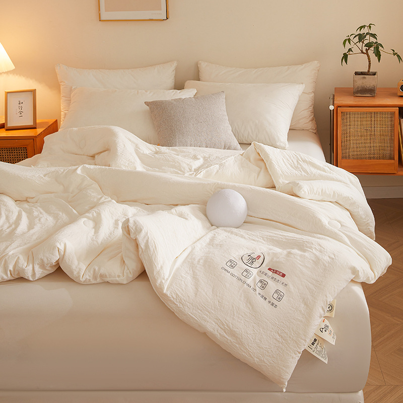 New Soybean Protein Fiber Quilt Spring and Autumn Quilt Core Autumn and Winter Thickened Warm Household Quilt Student Dormitory Soybean Quilt