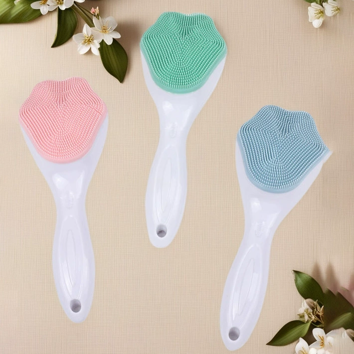 Силиконовая ручная щетка для очищения лица, ручка для мытья лица, массажная щетка, мягкая силиконовая щетка для очистки пор, силиконовое устройство для очищения лица