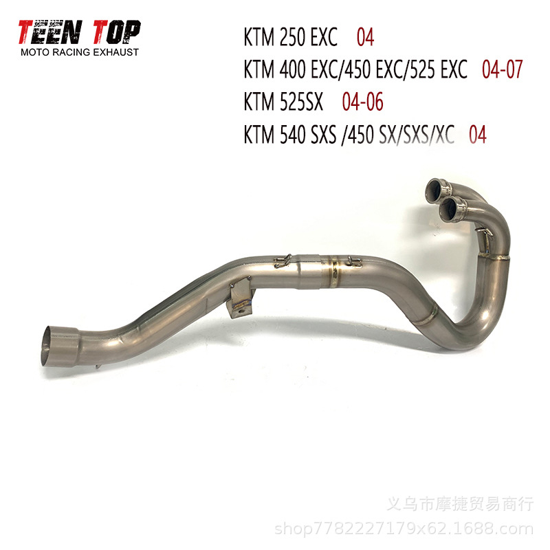 Ktm250Exc/400/450Exc Modified Off-Road Vehicle 4-Stroke Front Stainless Steel Titanium Alloy Exhaust Pipe 04-07